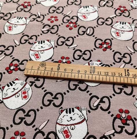 gucci cat print|gucci print fabric for sale.